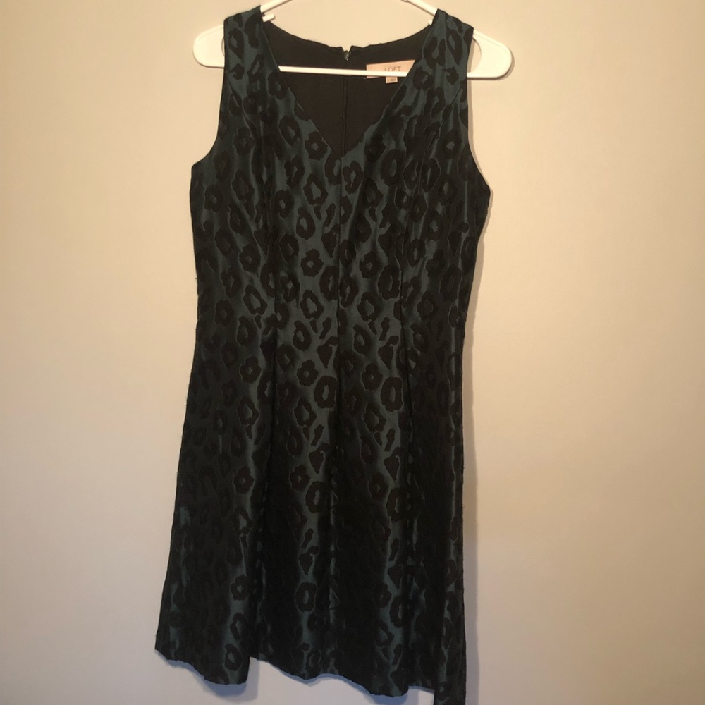 LOFT Animal Print Sleeveless Dress
